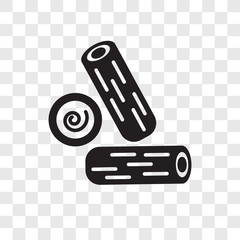 Log vector icon isolated on transparent background, Log transparency logo design