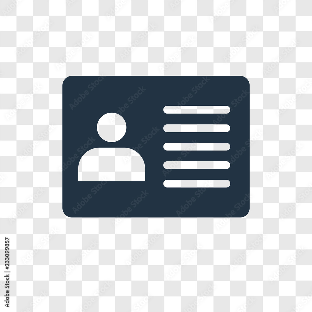 Poster profile vector icon isolated on transparent background, profile transparency logo design