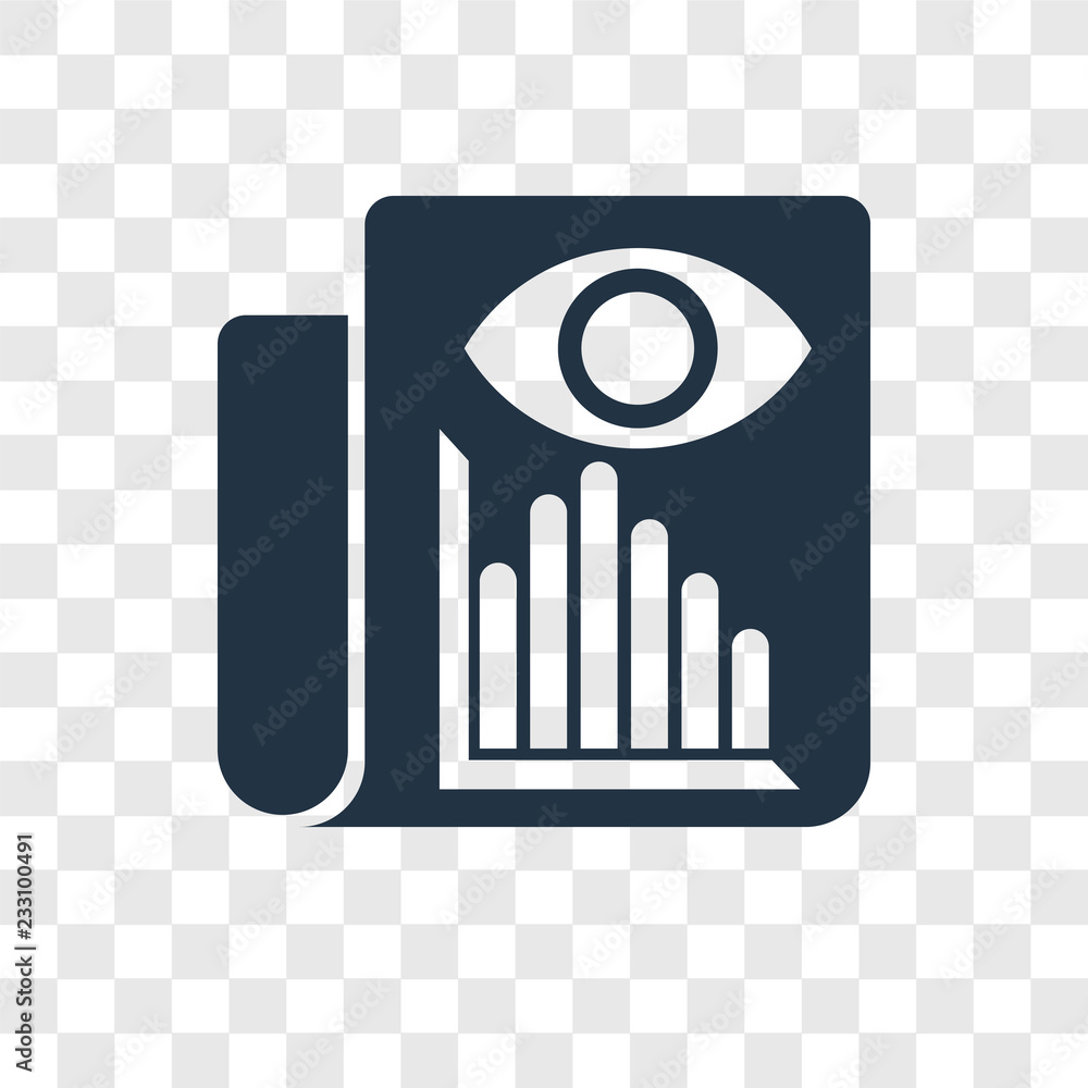 Poster statistics vector icon isolated on transparent background, statistics transparency logo design
