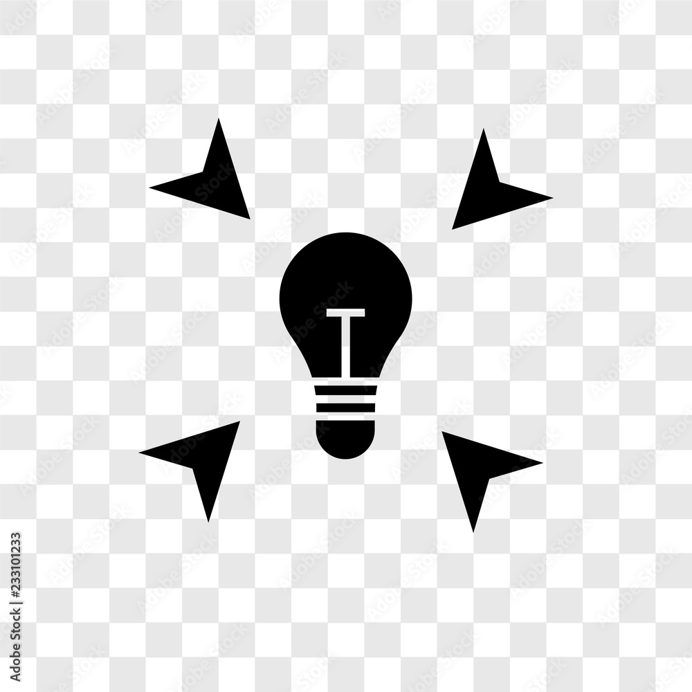 Poster idea vector icon isolated on transparent background, idea transparency logo design