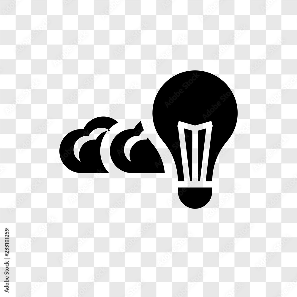 Poster idea vector icon isolated on transparent background, idea transparency logo design