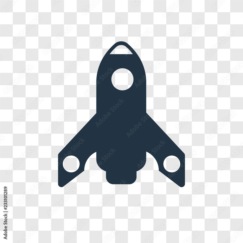 Poster startup vector icon isolated on transparent background, startup transparency logo design
