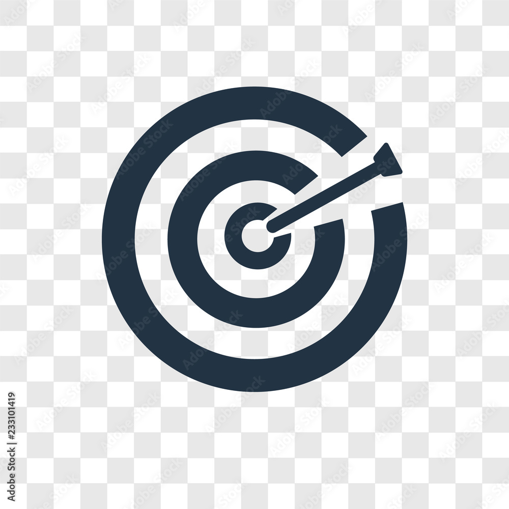 Poster target vector icon isolated on transparent background, target transparency logo design