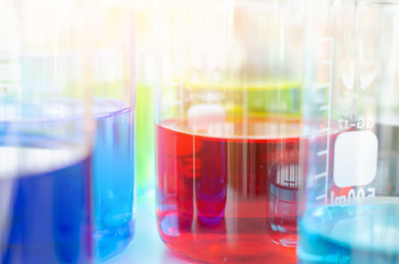 , Glassware on science laboratory research and development