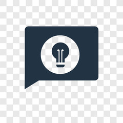 Speech bubble vector icon isolated on transparent background, Speech bubble transparency logo design