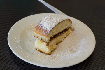 dessert cake on a plate