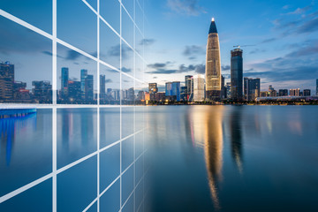 Fototapeta na wymiar Shenzhen Houhai City Complex and Technology Concept