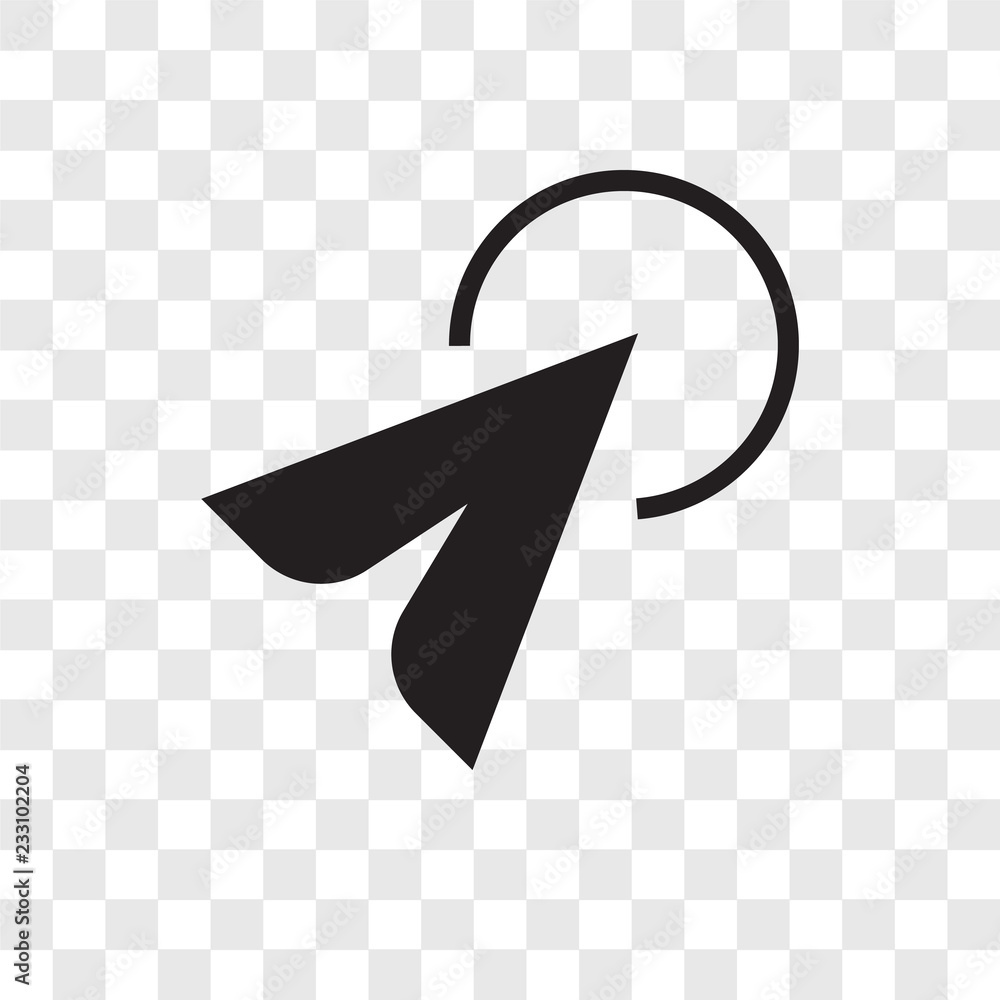 Poster click vector icon isolated on transparent background, click transparency logo design