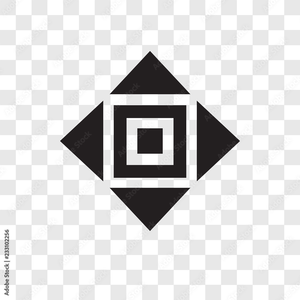 Poster move vector icon isolated on transparent background, move transparency logo design