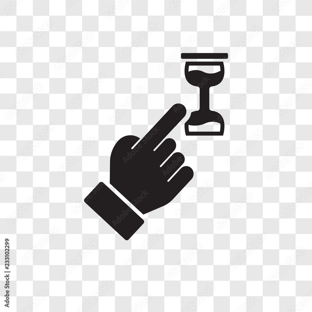 Poster pointer vector icon isolated on transparent background, pointer transparency logo design