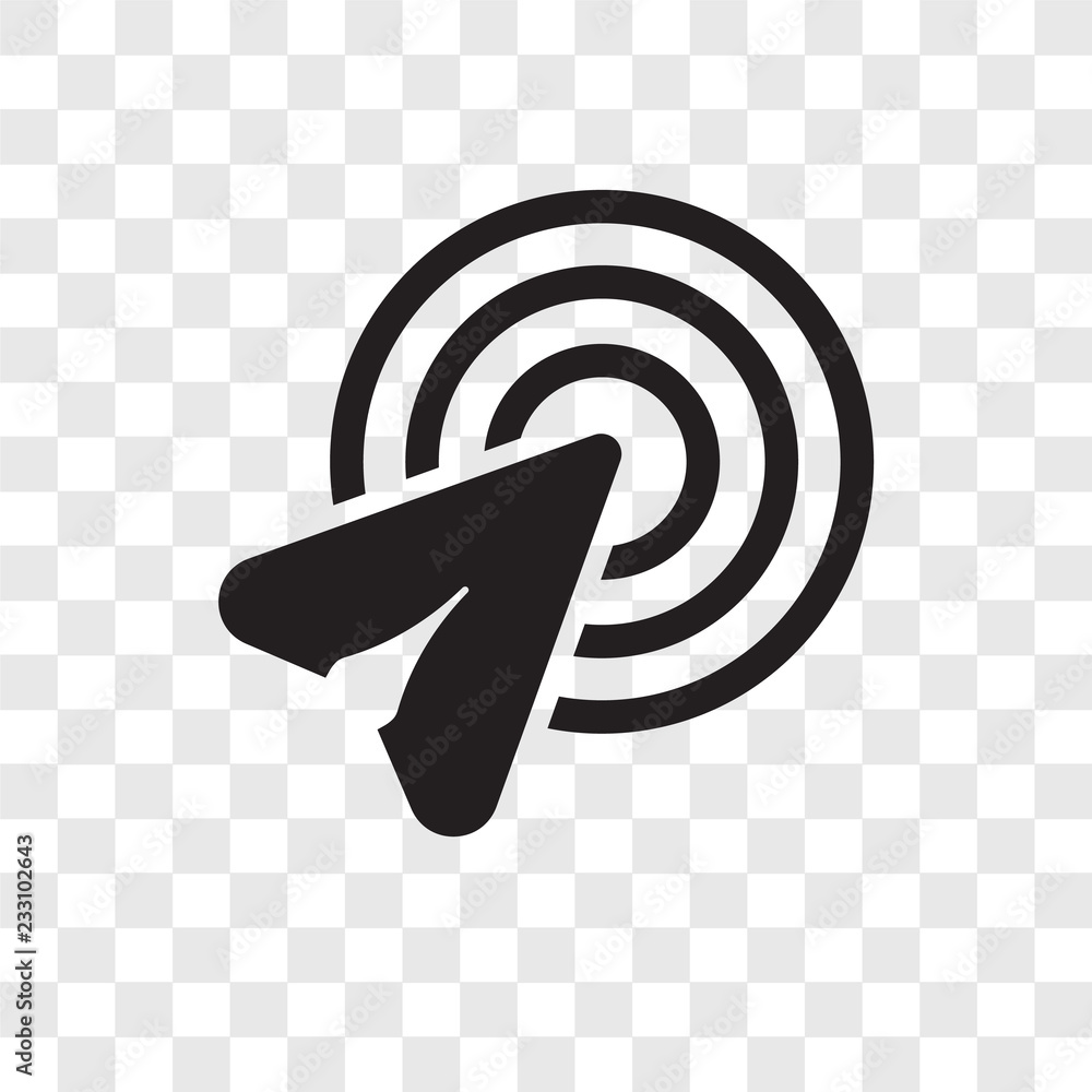 Poster cursor vector icon isolated on transparent background, cursor transparency logo design