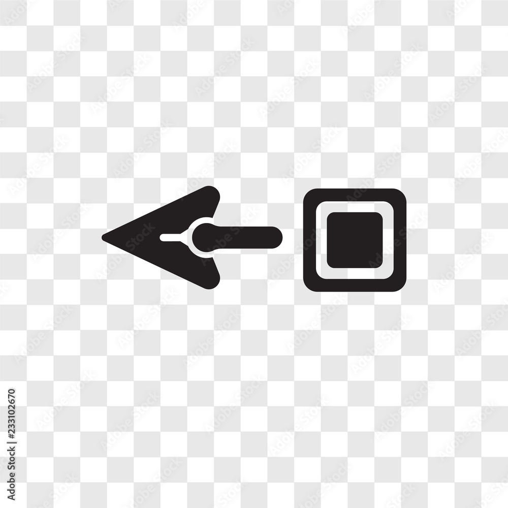 Poster move vector icon isolated on transparent background, move transparency logo design