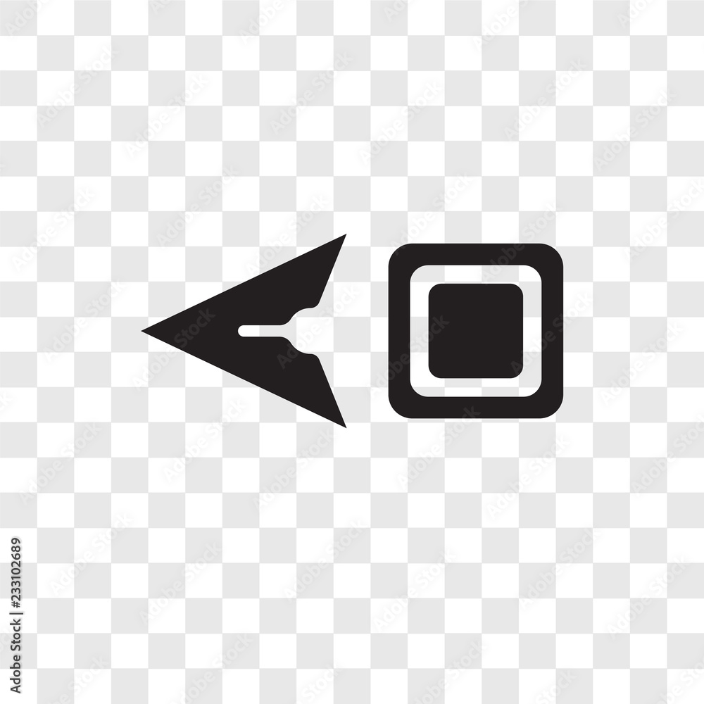 Poster move vector icon isolated on transparent background, move transparency logo design