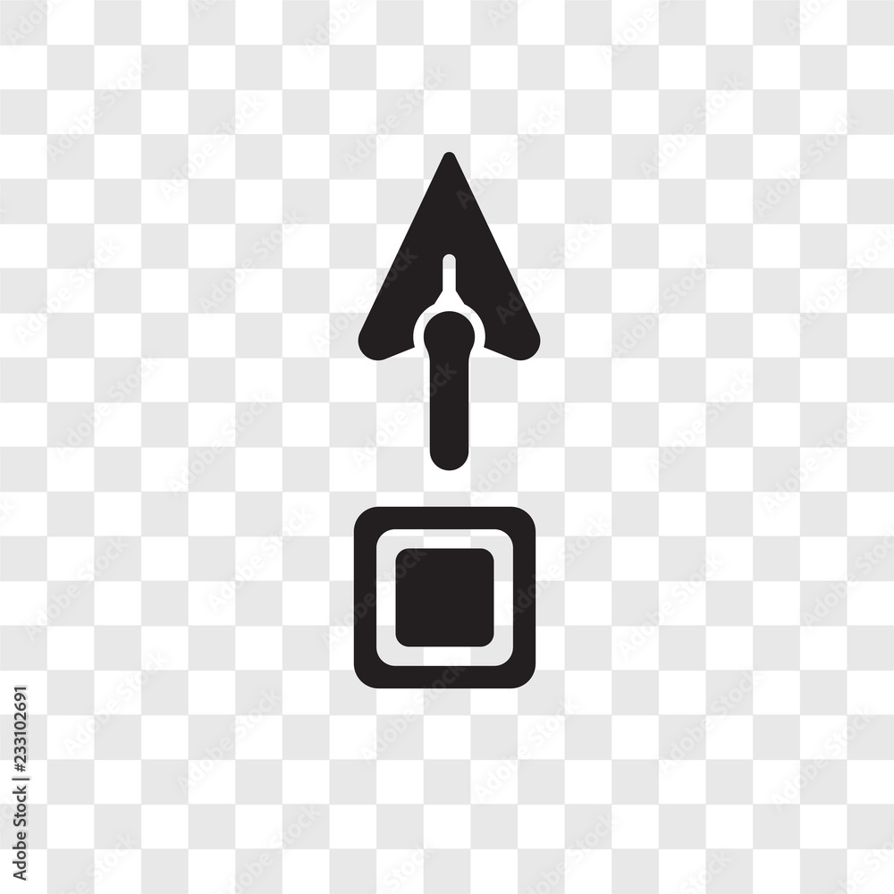 Poster move vector icon isolated on transparent background, move transparency logo design