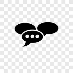Conversation vector icon isolated on transparent background, Conversation transparency logo design
