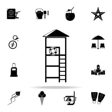 observation deck on the beach icon. Beach holidays icons universal set for web and mobile