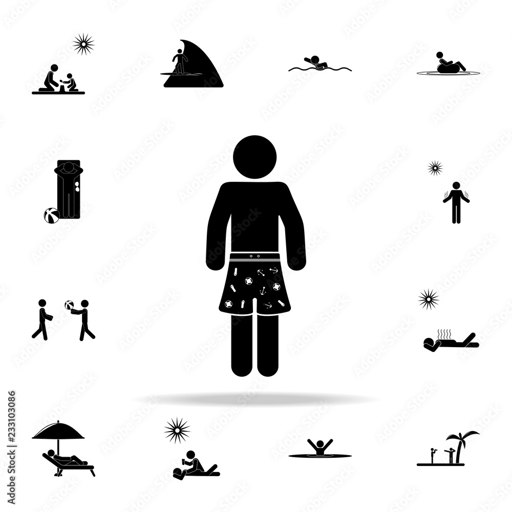 Poster having a rest on the beach icon. beach holidays icons universal set for web and mobile