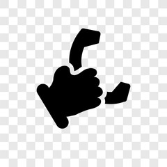 Phone call vector icon isolated on transparent background, Phone call transparency logo design
