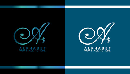 Letter A logo design template,  for business card, banner