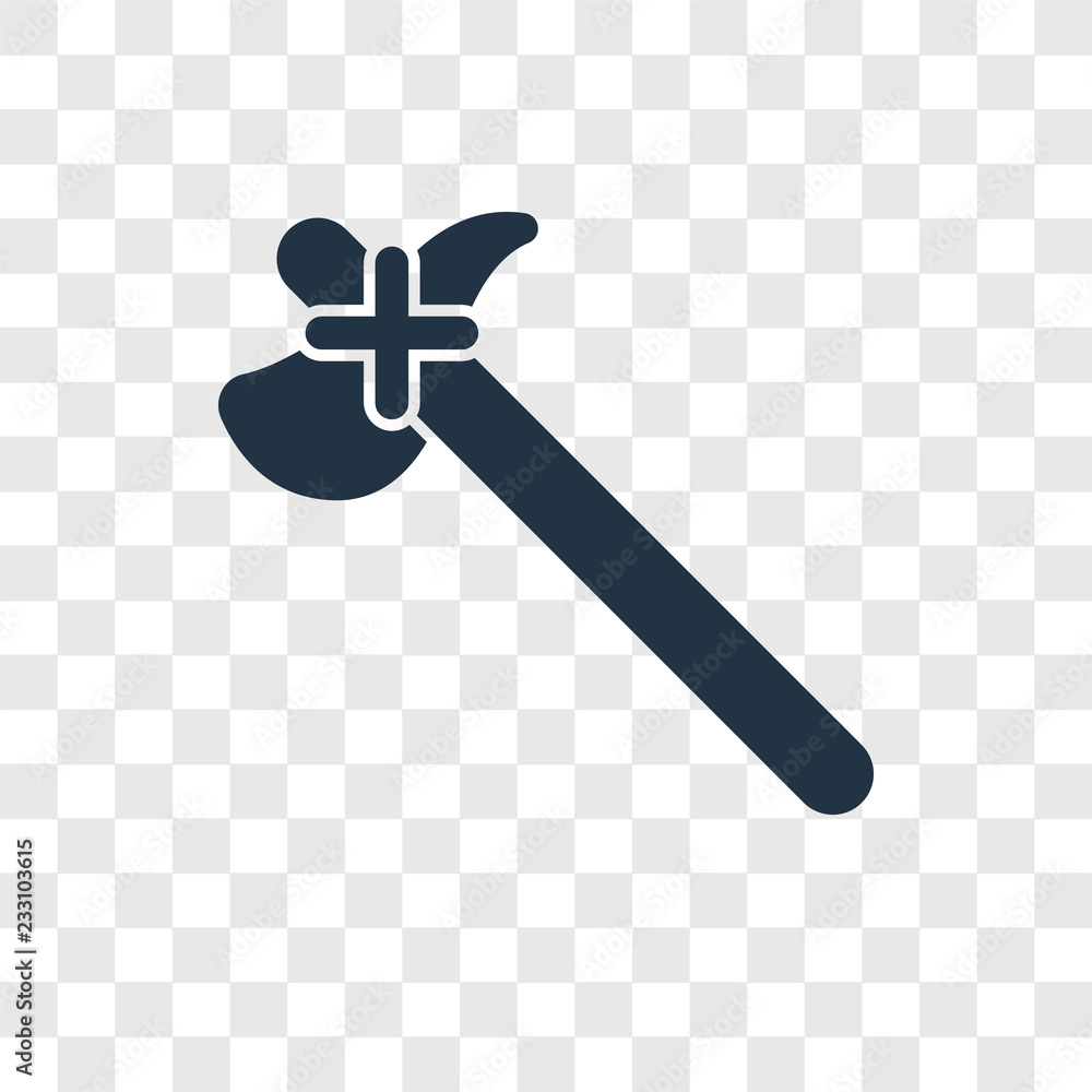 Aufkleber axe vector icon isolated on transparent background, axe transparency logo design
