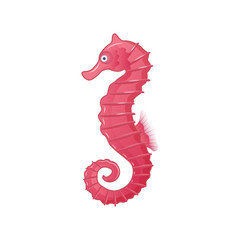 Obraz premium Cute sea horse cartoon.