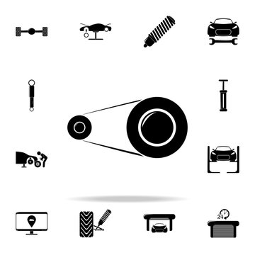 Car Belt Icon. Cars Service And Repair Parts Icons Universal Set For Web And Mobile