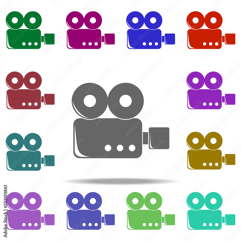Poster projector in the cinema icon. elements of cinema and teatr in multi color style icons. simple icon f