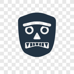 Mask vector icon isolated on transparent background, Mask transparency logo design