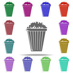 popcorn icon. Elements of Cinema and Teatr in multi color style icons. Simple icon for websites, web design, mobile app, info graphics