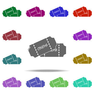 movie tickets icon. Elements of Cinema and Teatr in multi color style icons. Simple icon for websites, web design, mobile app, info graphics