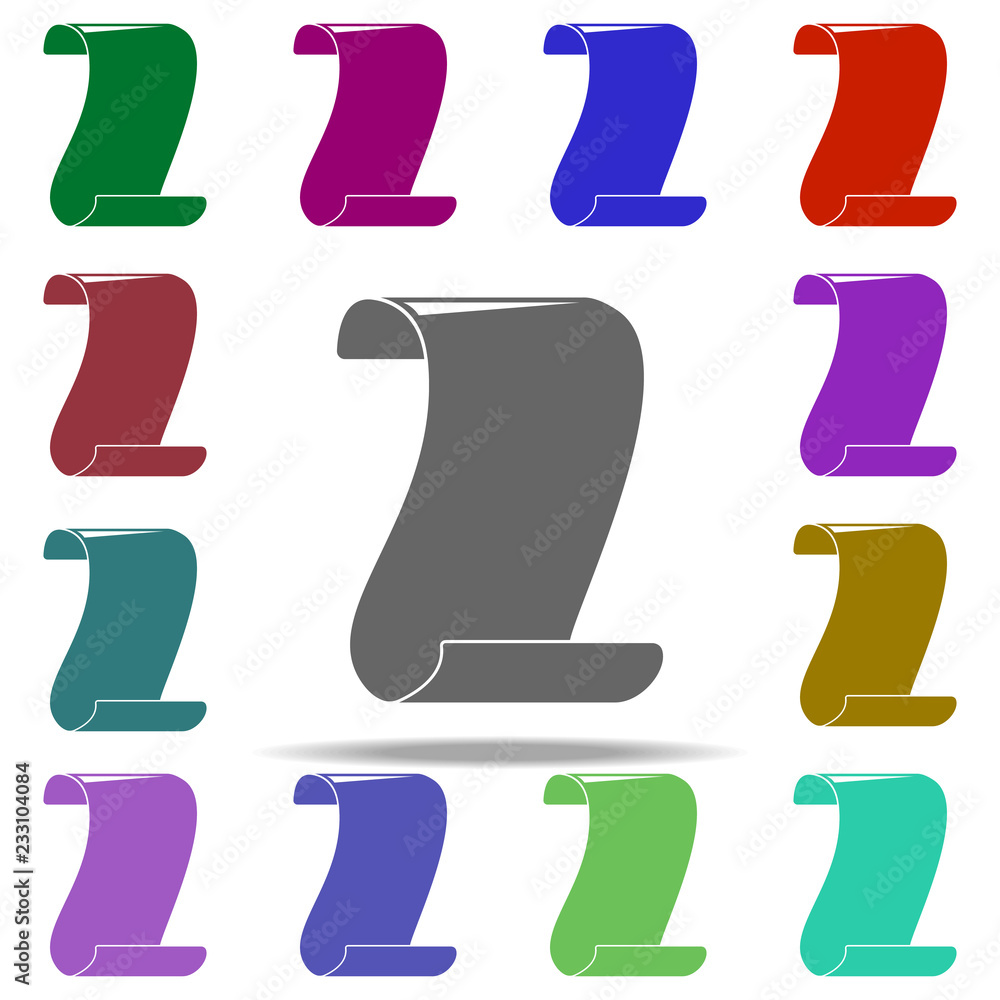 Poster script of cinema icon. elements of cinema and teatr in multi color style icons. simple icon for webs
