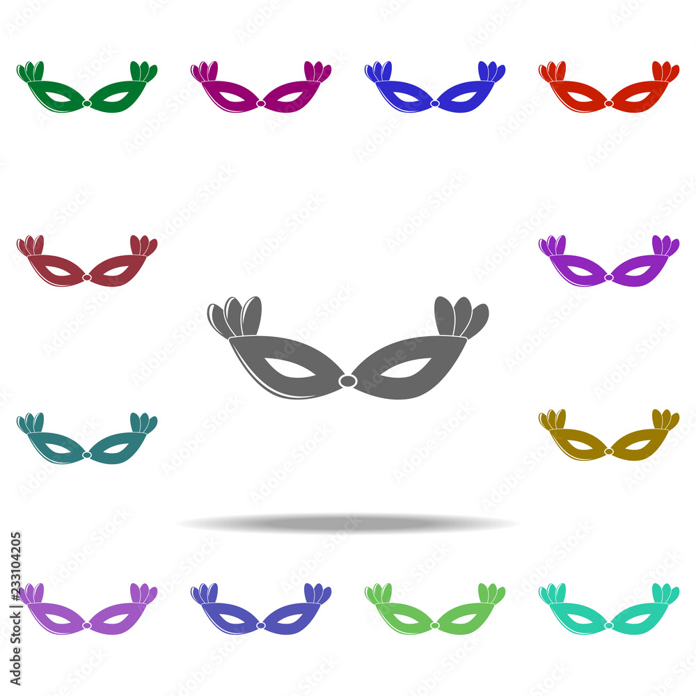 Poster carnival mask icon. elements of cinema and teatr in multi color style icons. simple icon for website