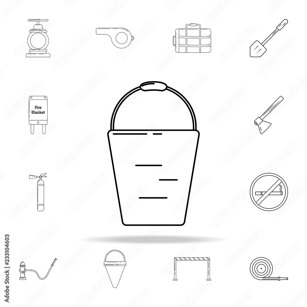 Poster bucket icon. fireman icons universal set for web and mobile
