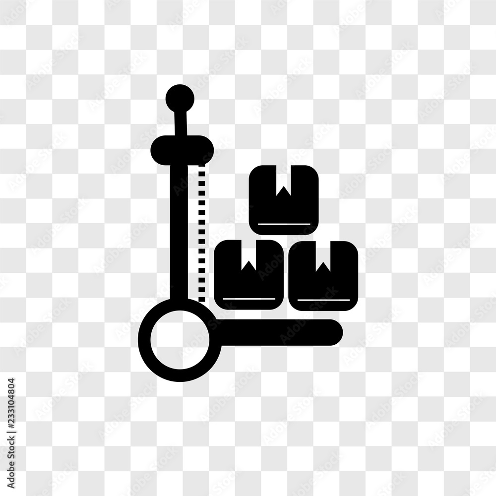 Poster trolley vector icon isolated on transparent background, trolley transparency logo design