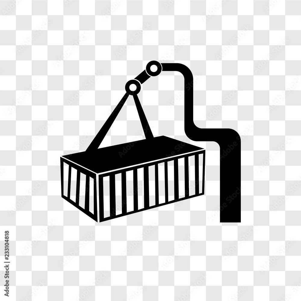 Poster container vector icon isolated on transparent background, container transparency logo design