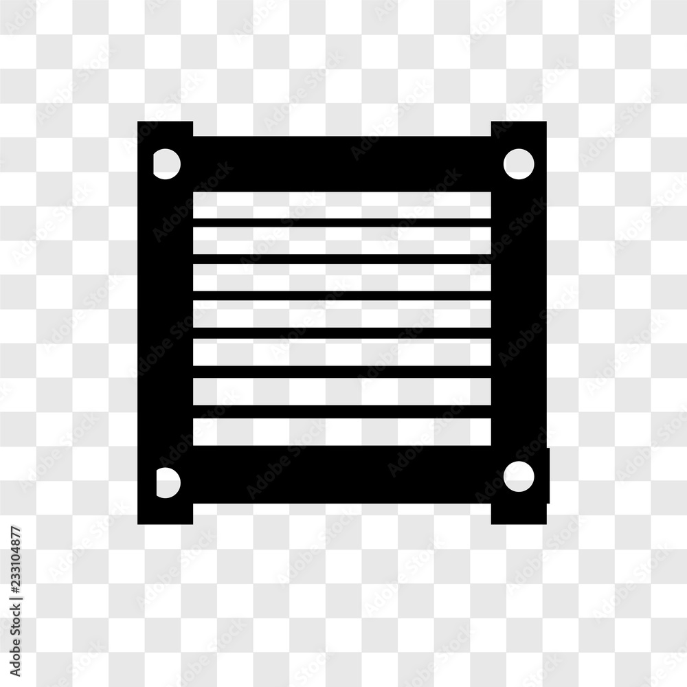 Poster box vector icon isolated on transparent background, box transparency logo design