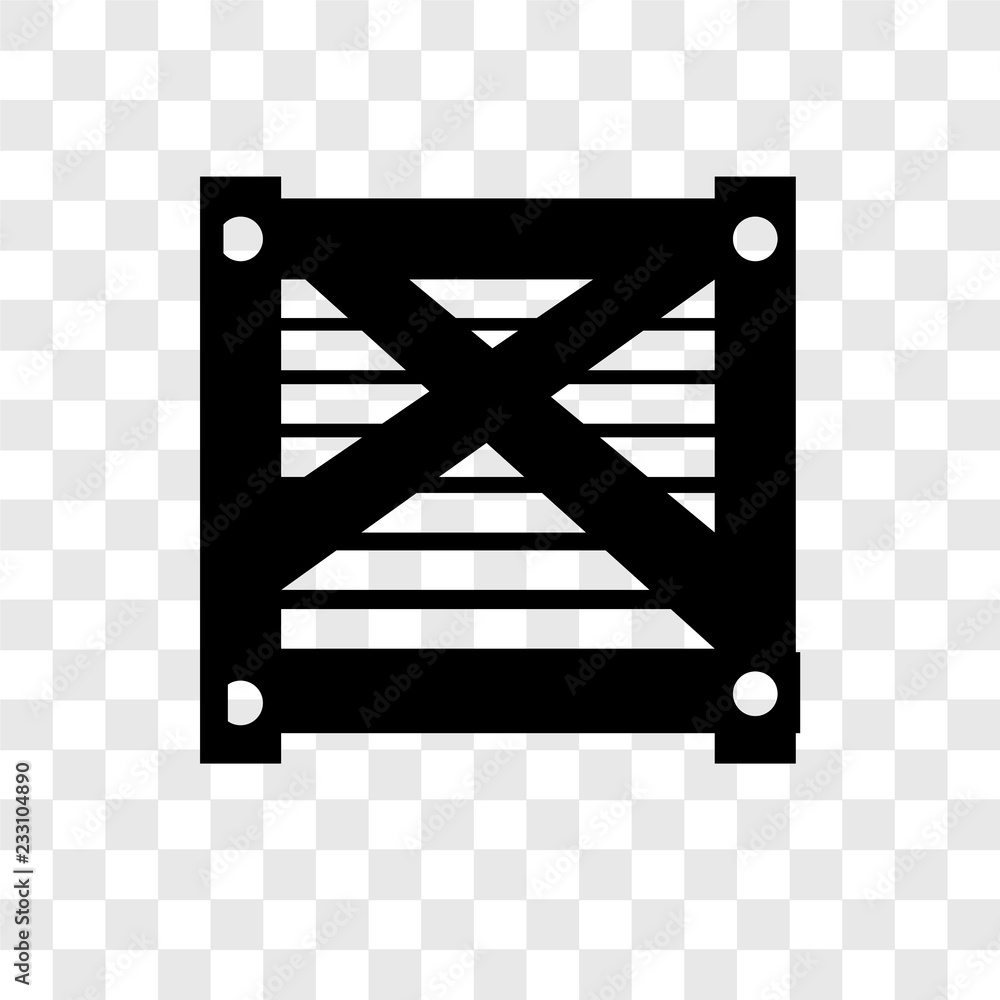 Poster box vector icon isolated on transparent background, box transparency logo design