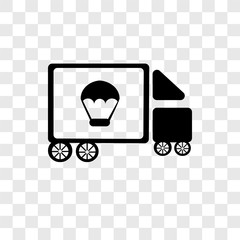 Delivery truck vector icon isolated on transparent background, Delivery truck transparency logo design