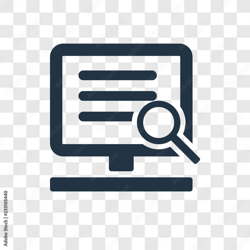 Poster data vector icon isolated on transparent background, data transparency logo design