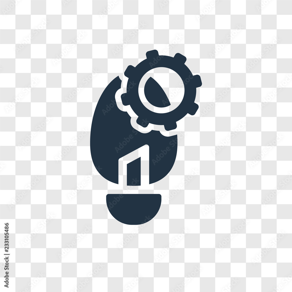 Poster idea vector icon isolated on transparent background, idea transparency logo design