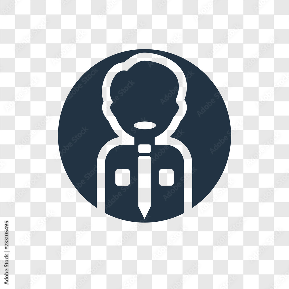 Poster avatar vector icon isolated on transparent background, avatar transparency logo design