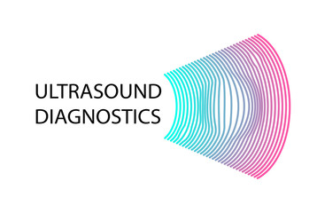Ultrasound diagnostics logo. Template concept image for medical