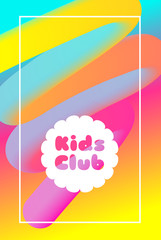 Template banner, flyer, poster for child kid club, development c