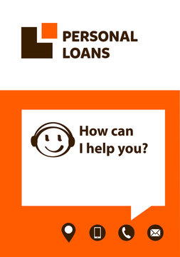 Personal loan logo template. Advertising finance businness consu