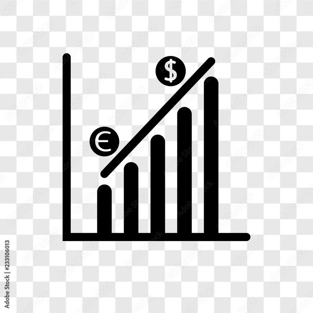 Poster analytics vector icon isolated on transparent background, analytics transparency logo design