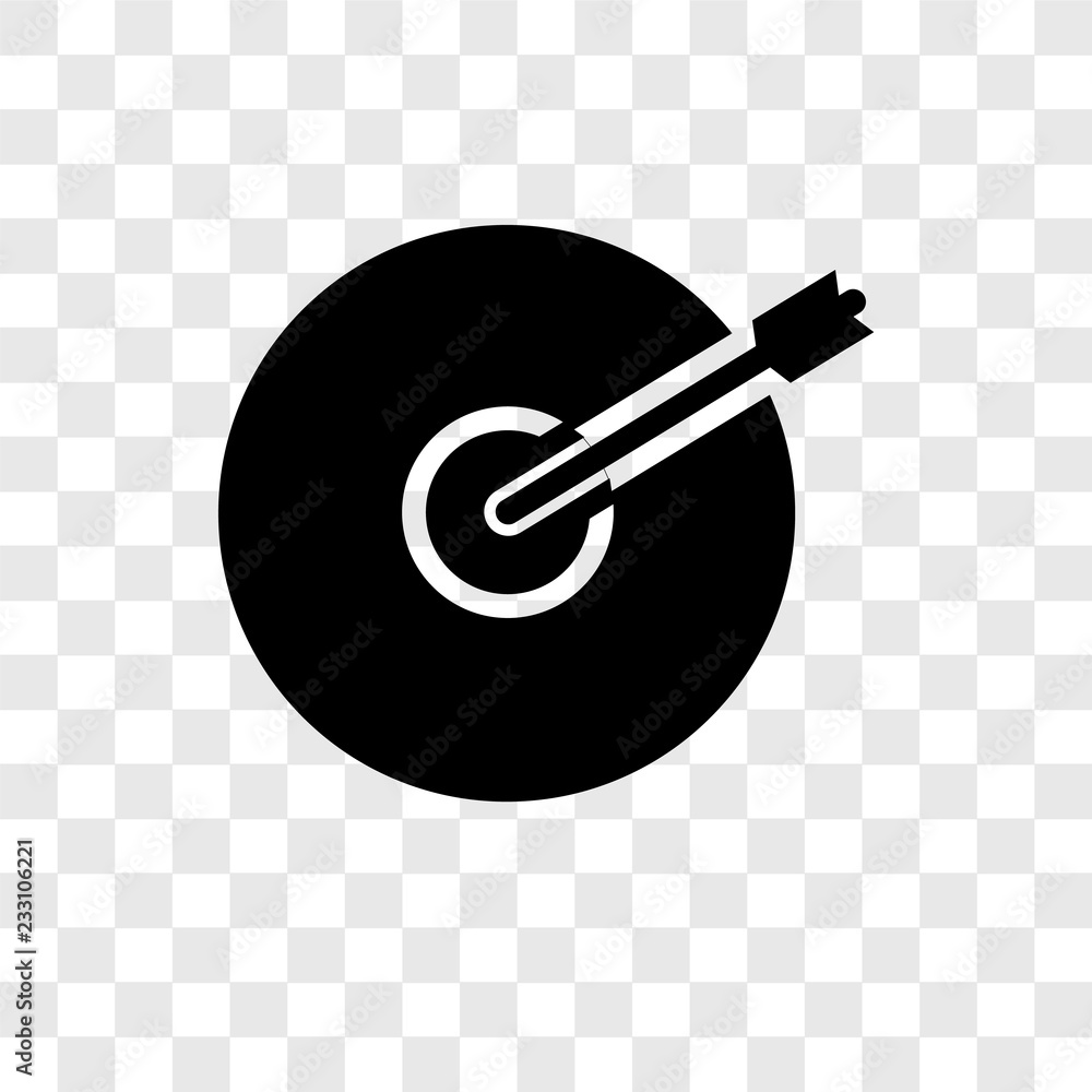 Poster target vector icon isolated on transparent background, target transparency logo design