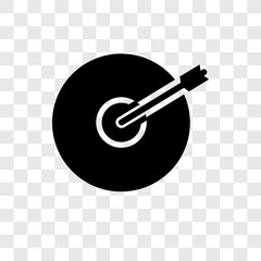 Target vector icon isolated on transparent background, Target transparency logo design