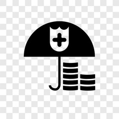 Insurance vector icon isolated on transparent background, Insurance transparency logo design