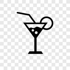 Glass vector icon isolated on transparent background, Glass transparency logo design