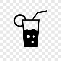 Glass vector icon isolated on transparent background, Glass transparency logo design